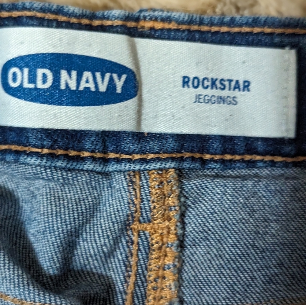 Old Navy Girls Jeggings Size 10 Dark Blue and Size 12 Light Blue - Picture 4 of 16